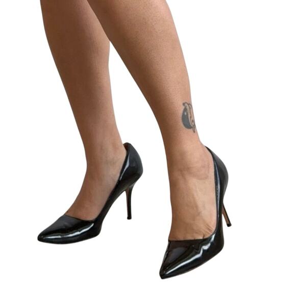 Cole Haan Grand.OS Black Patent Leather Pumps Pointed Toe Heels Women’s 9.5B - Picture 1 of 9